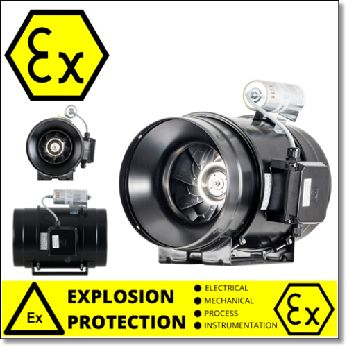 TD Atex Ex proof Yuvarlak Fanlar 1.020m3/h-1.320m3/h
